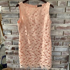 Tahari Lace Sheath Dress, pink, 10P, excellent, like new condition.
